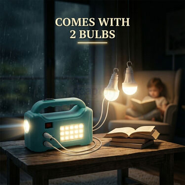 Solar Inverter With 2 Bulbs And Emergency Light (MSI2)