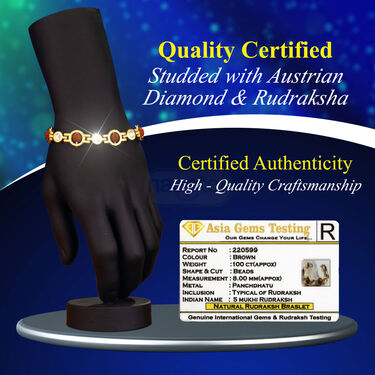 Golden Watch + Golden Chain + Rudraksha Bracelet + Ring (MGWCBR18)