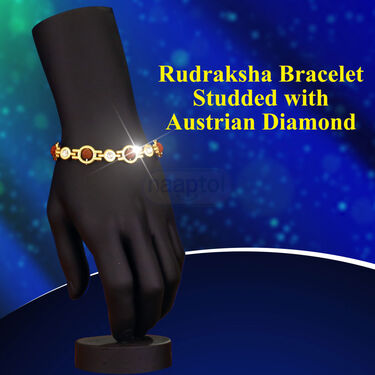 Golden Watch + Golden Chain + Rudraksha Bracelet + Ring (MGWCBR18)