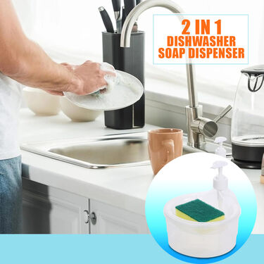 2 in 1 Dishwasher Soap Dispenser