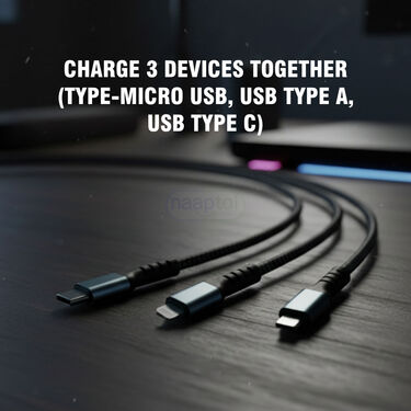 3 In 1 Cable With Fast Charging Chipset (CDC20)