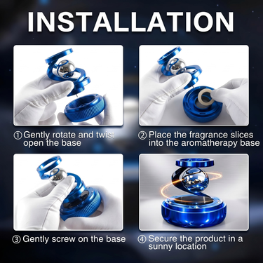 Car Dashboard Rotating Planet RIng Ball With Perfume  (CDSPR)