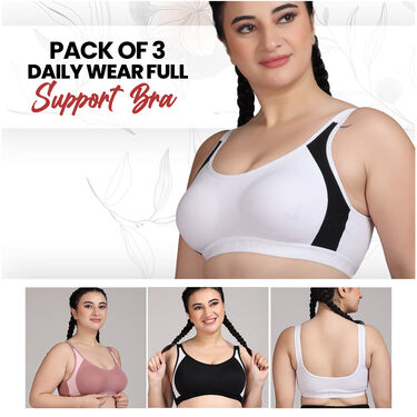 3 Daily Wear Full Support Bra (PBR-2)