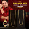 Golden Digital Watch + 2 Chain + Bracelet + Ring (MGW2CBR8)