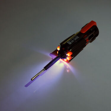 Rechargeable 6 in 1 Emergency Torch Light + 8 in 1 Screwdriver Set (L17)