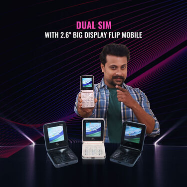 Dual Sim With 2.6 Big Display Flip Mobile (SDM)