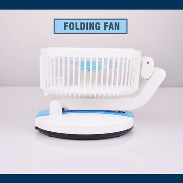 Rechargeable Folding Fan with Emergency Light