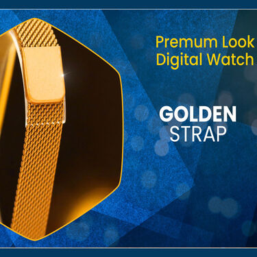 Golden Chain + Digital Watch