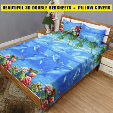 Pack of 10 Fleece Blankets with 3 Double Bedsheets Set (10FB3BS1)