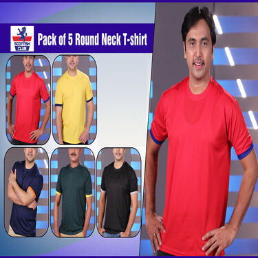 Pack of 5 Round Neck T-shirts (5RT13)