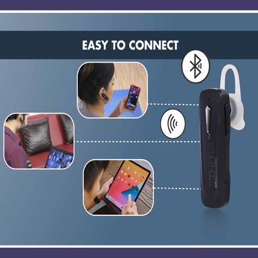 Wireless Bluetooth Single Headset + Free 2 Mobile Stands